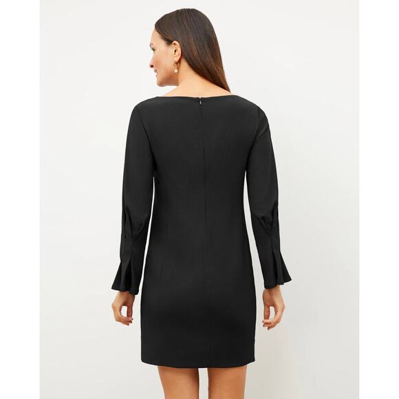 MM LAFLEUR The Regina Dress Heavy Crepe Black {X42} - Picture 3 of 7